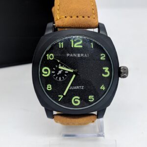 Relógio Panerai - Preto / Verde P/couro Marrom